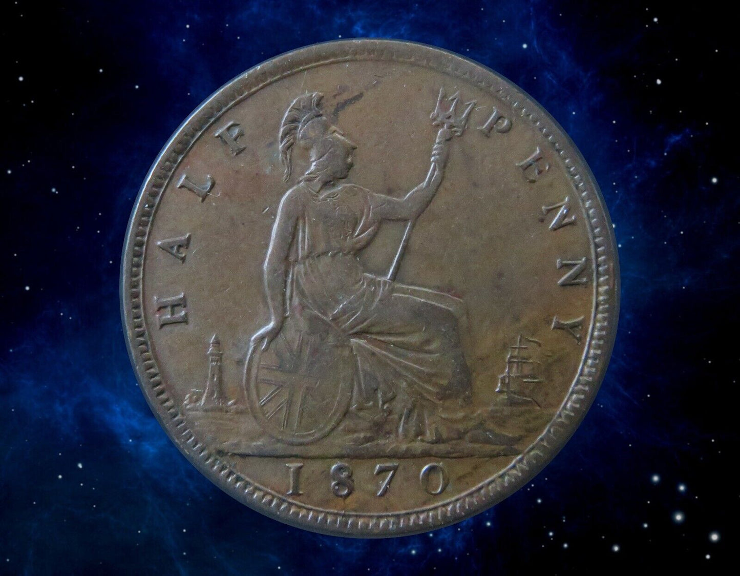 ROYAUME UNI - UNITED KINGDOM - 1/2 Penny 1870 KM.748.2