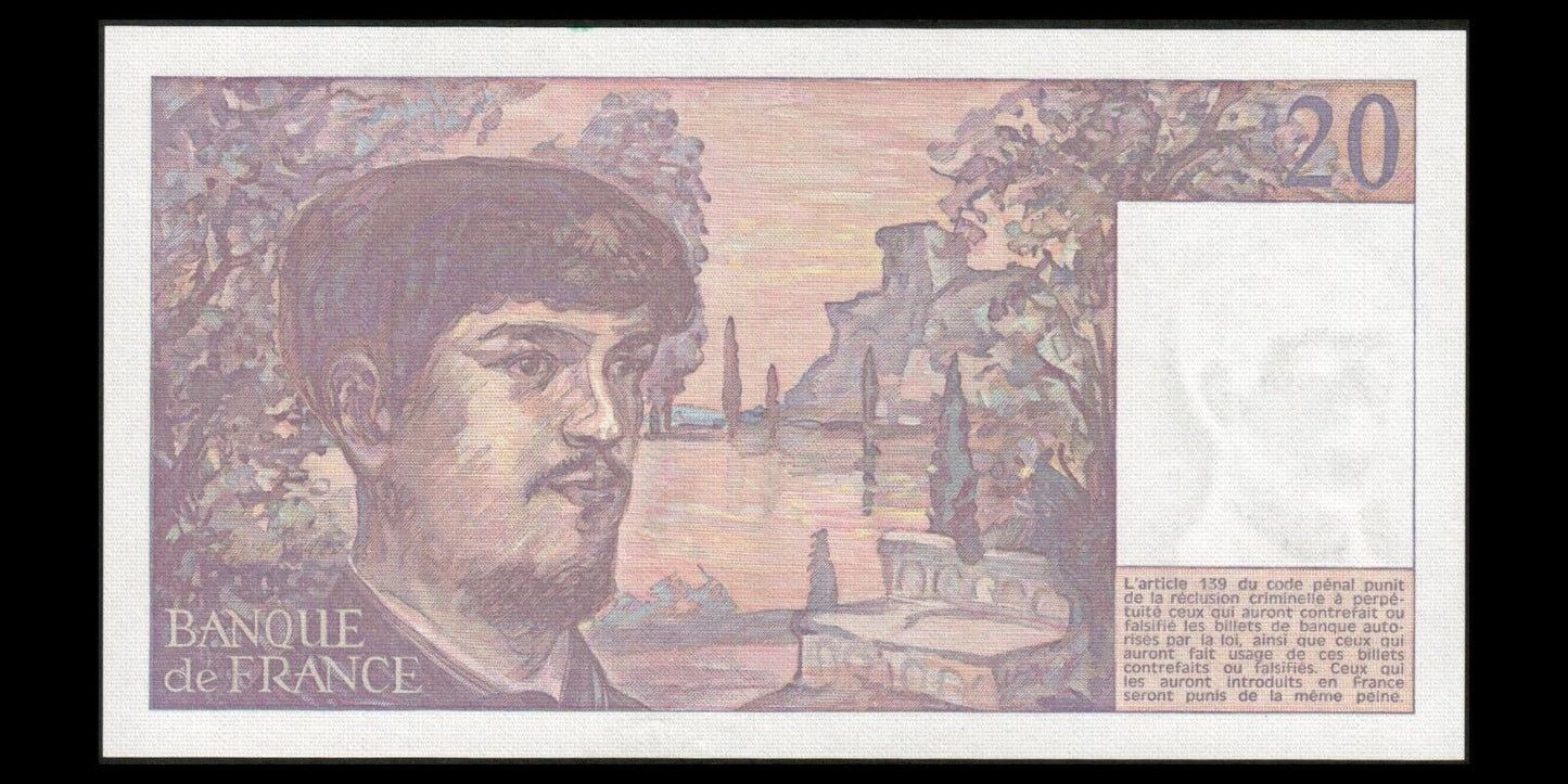 FRANCE - 20 Francs Debussy 1986 F.66.07, P.151a pr.NEUF / UNC-