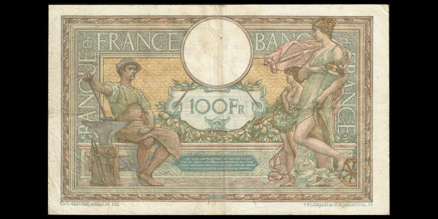 FRANCE - 100 Francs Merson 1919 F.23.11, P.71a TB / Fine