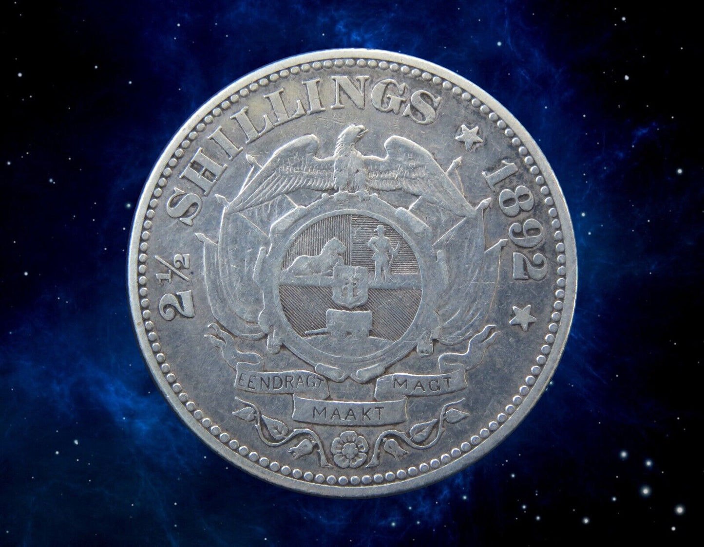 AFRIQUE DU SUD - SOUTH AFRICA - 2 1/2 Shillings 1892 KM.7