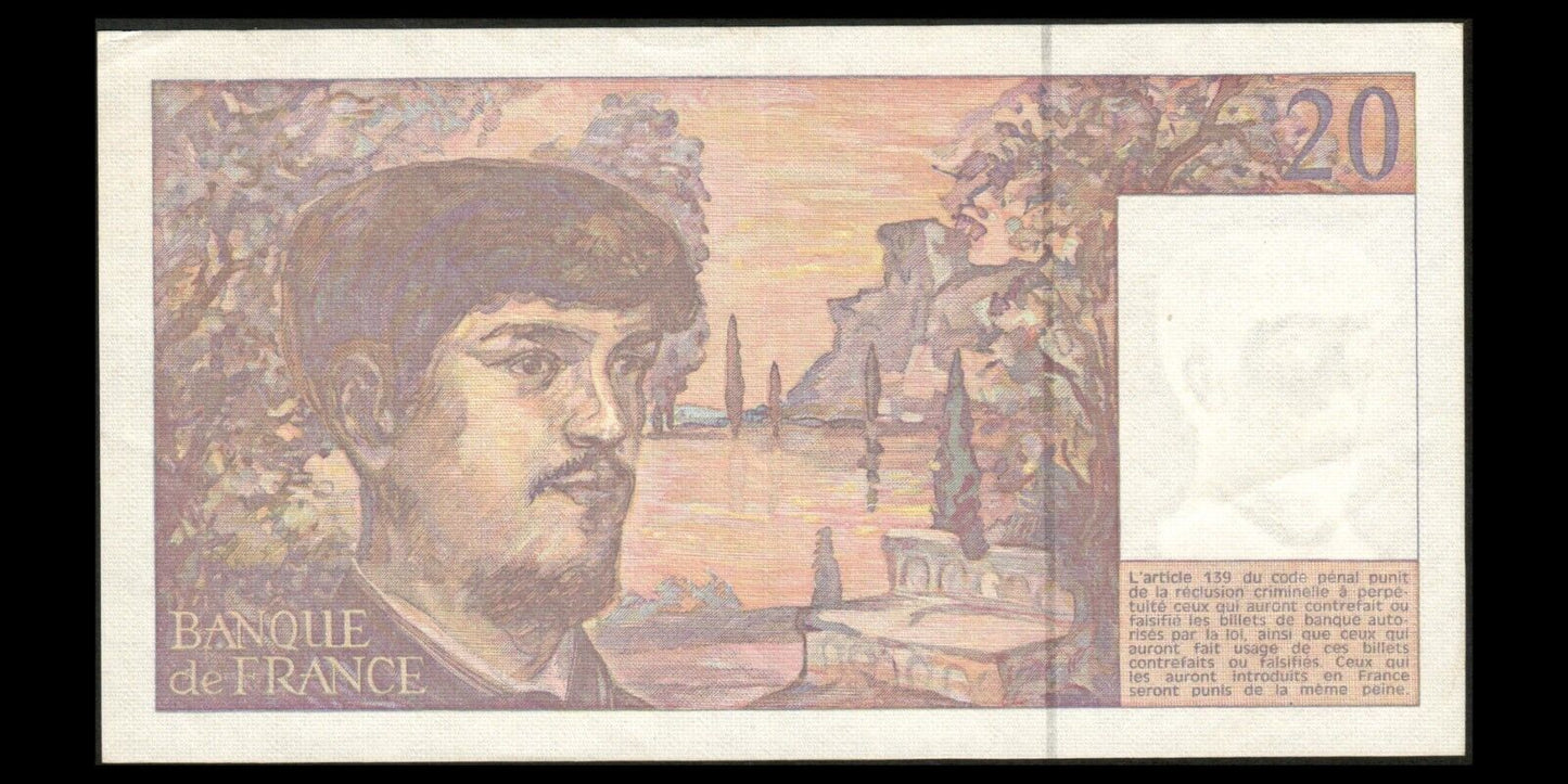 FRANCE - 20 Francs Debussy 1990 F.66bis.01, P.151d TTB+ / VF+