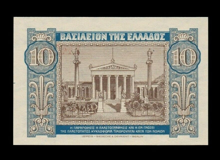 GRÈCE - GREECE - 10 Drachmes 1940 P.314 NEUF / UNC