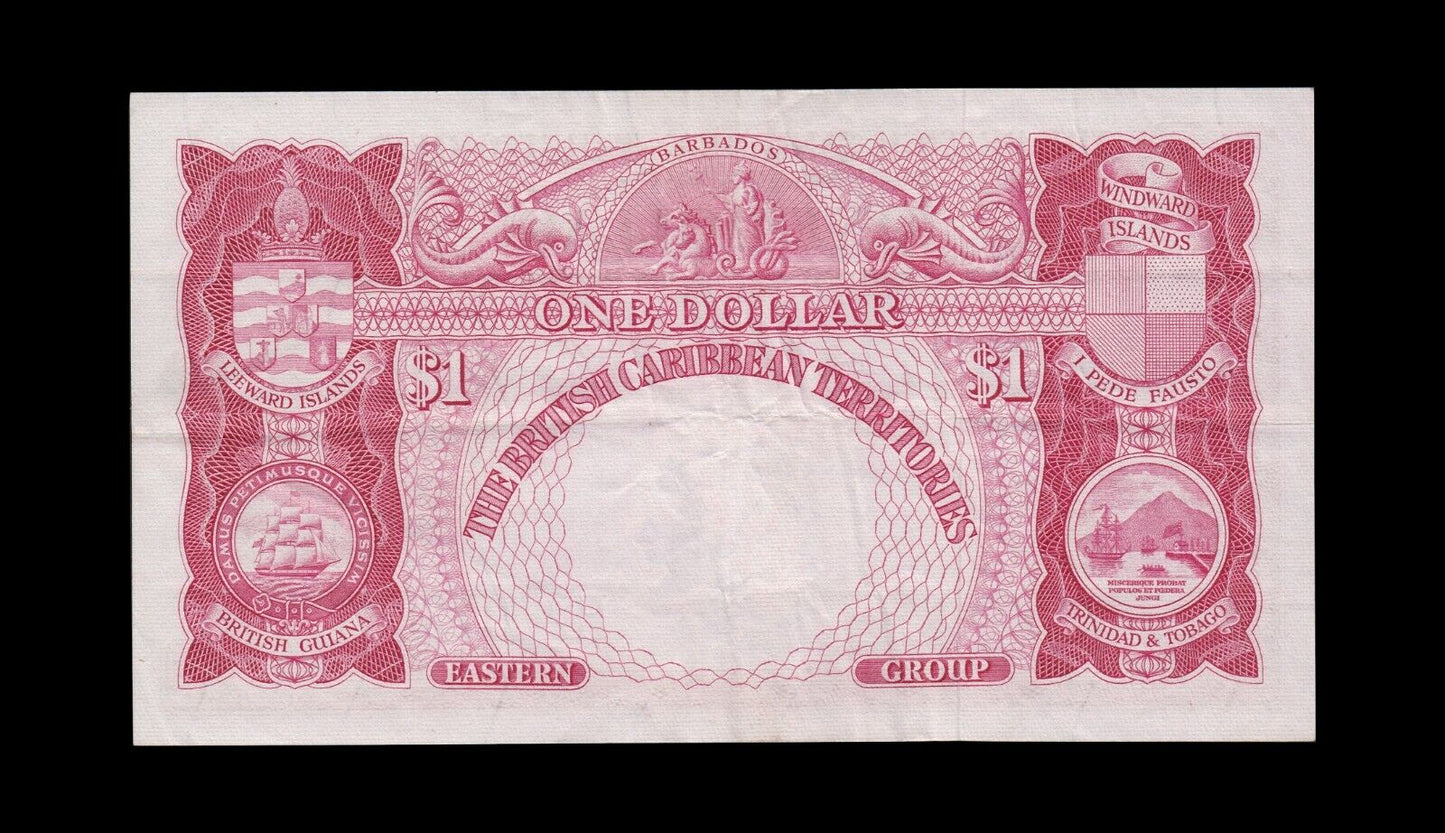 CARAÏBES - BRITISH CARIBBEAN TERRITORIES - 1 Dollar 1954 P.7b pr.SUP / XF-