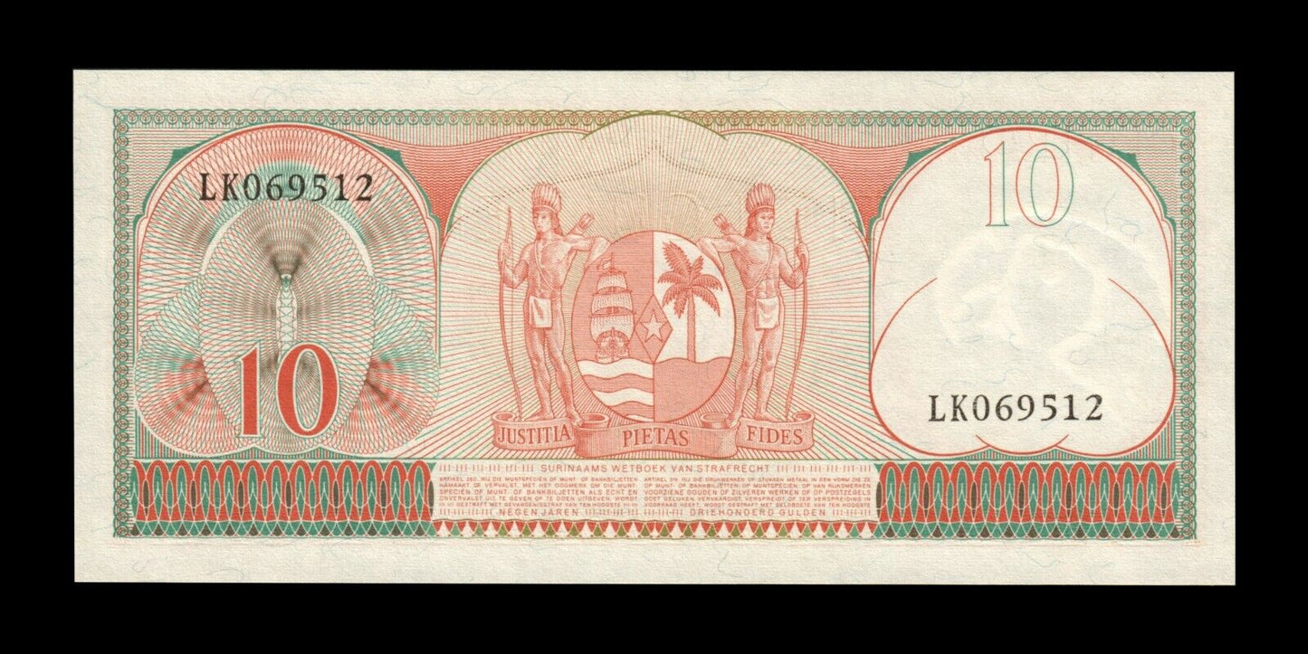 SURINAME - 10 Gulden 1963 P.121b NEUF / UNC