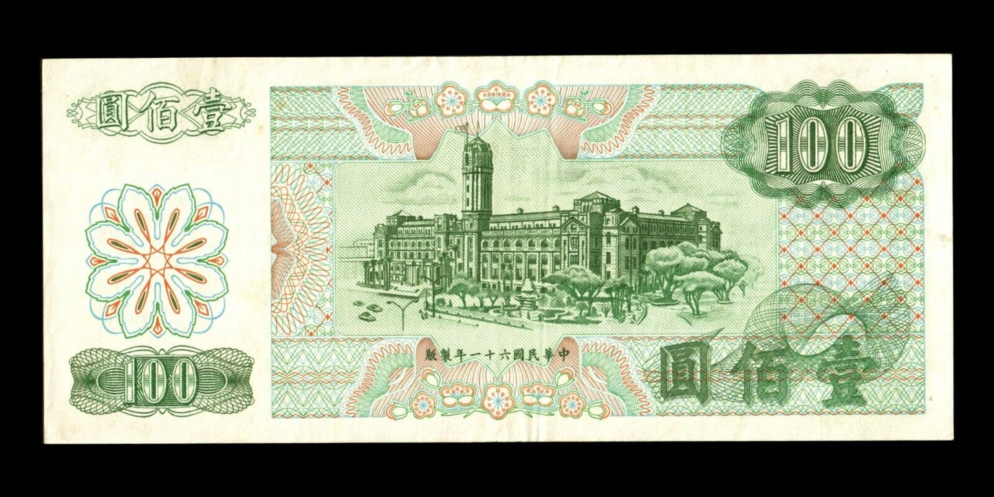 CHINE - CHINA - TAIWAN - 100 Yuan 1972 P.1983a TTB+ / VF+