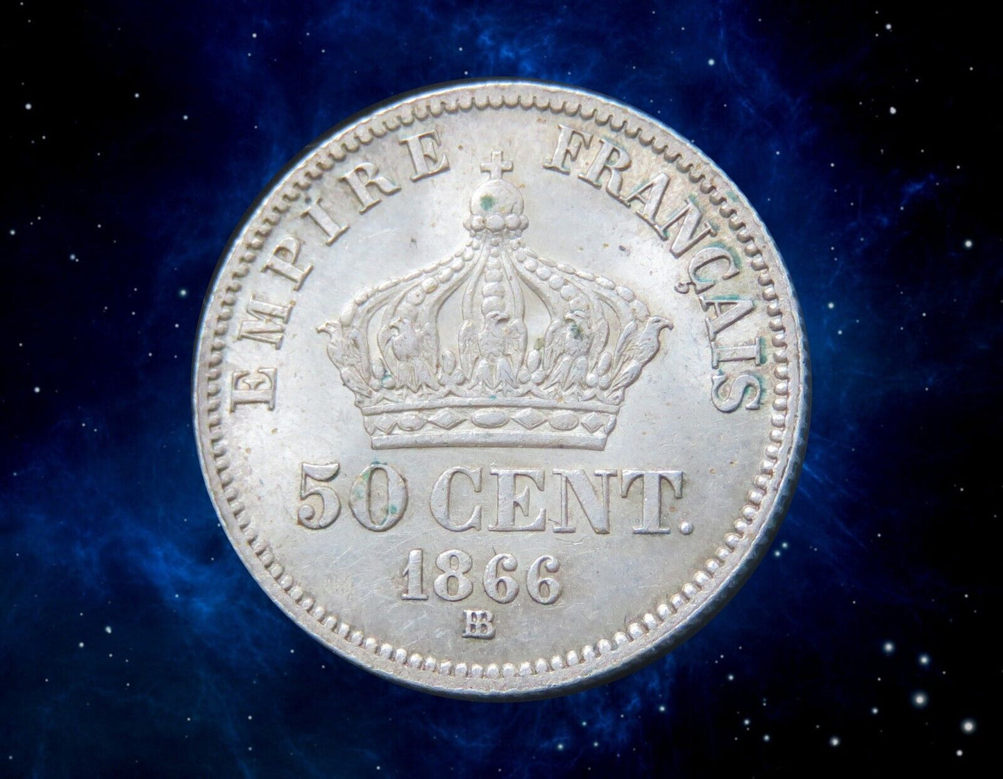 FRANCE - 50 Centimes Napoléon III 1866 Strasbourg