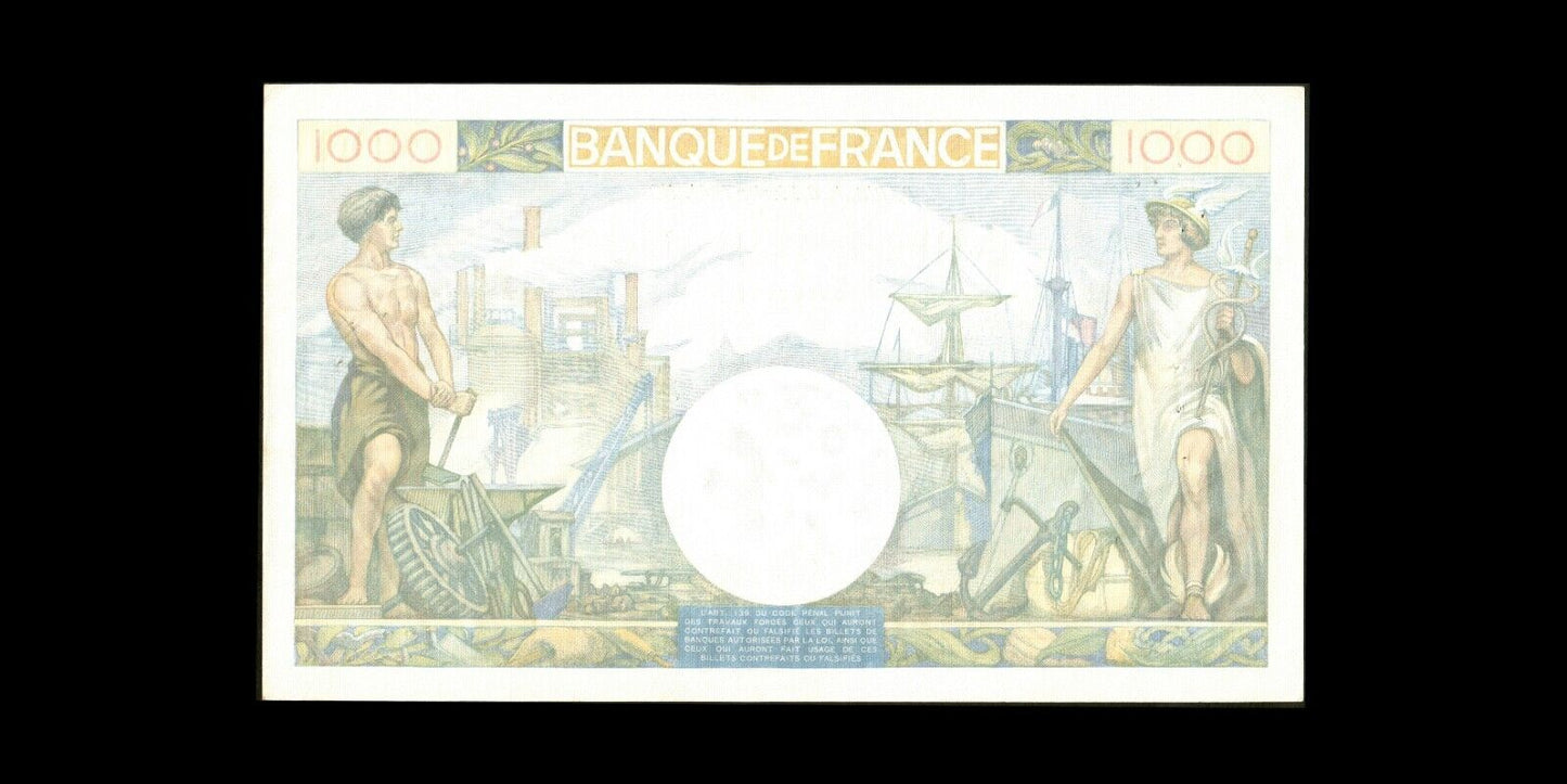 FRANCE - 1000 Francs Commerce et Industrie 1941 F.39.04, P.96b TTB+ / VF+