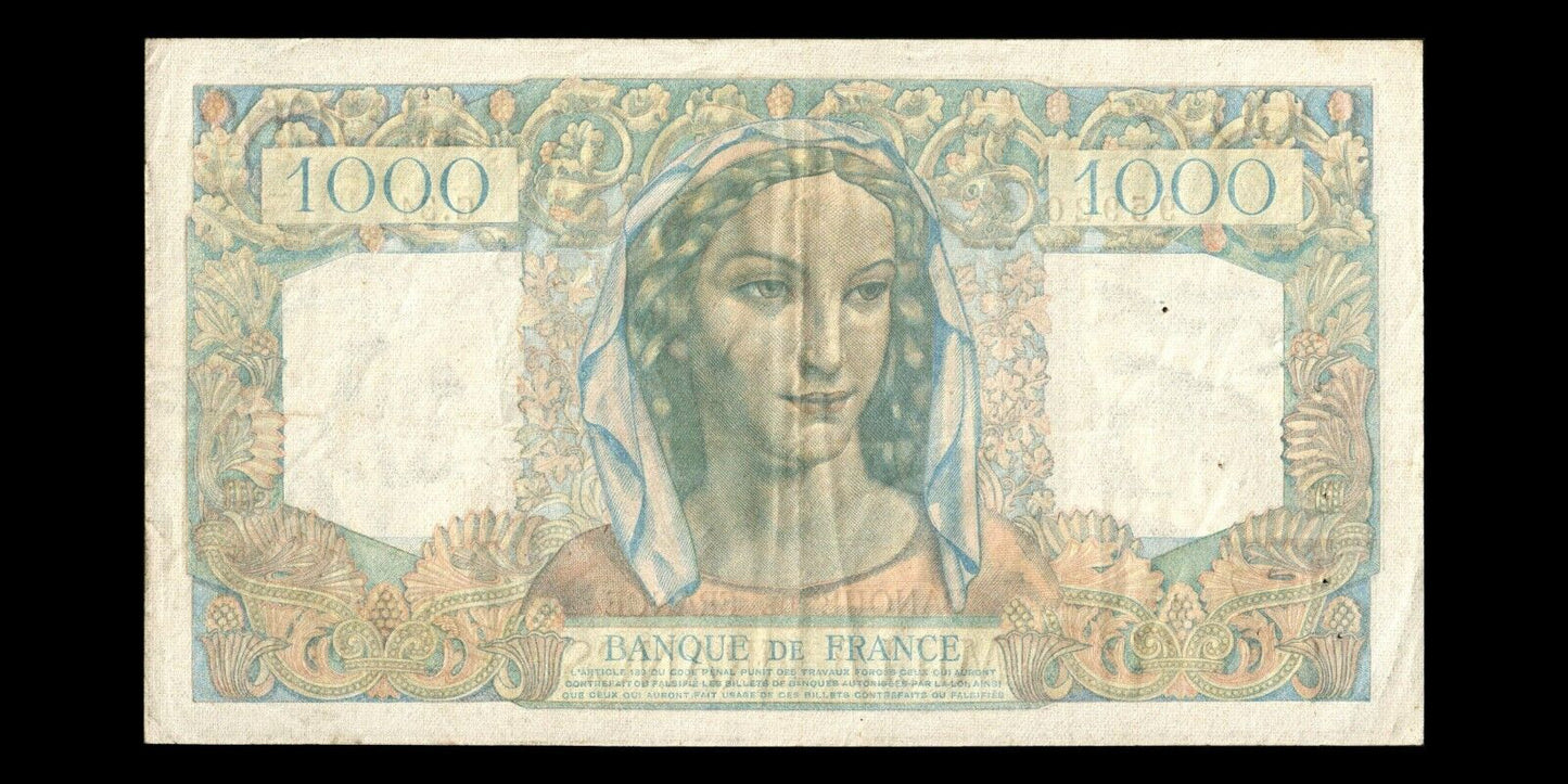 FRANCE - 1000 Francs Minerve et Hercule 1945 P.41.03 P.130a TTB+ / VF+