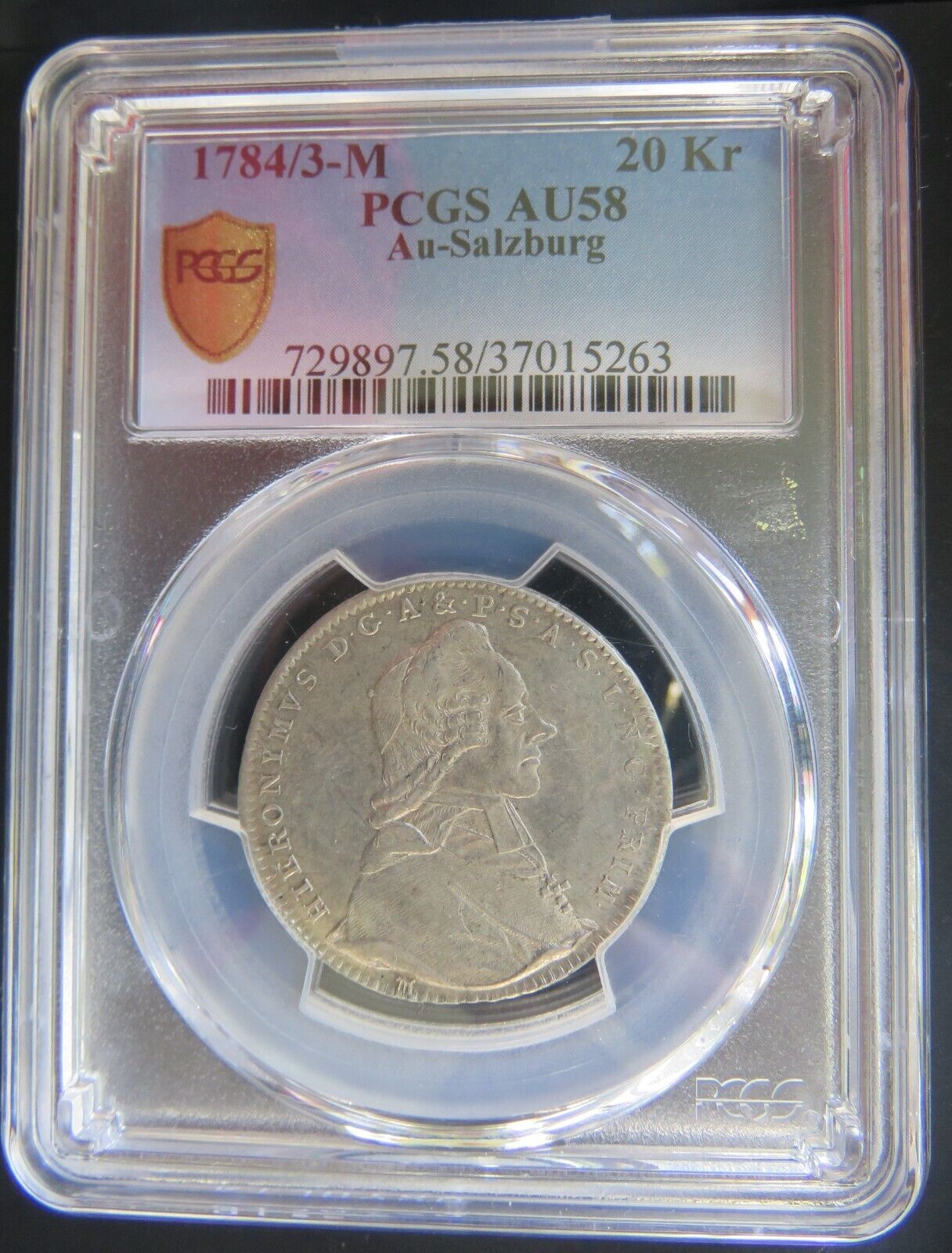 AUTRICHE - AUSTRIA - Salsbourg - 20 Kreuzer 1784/3 PCGS AU58