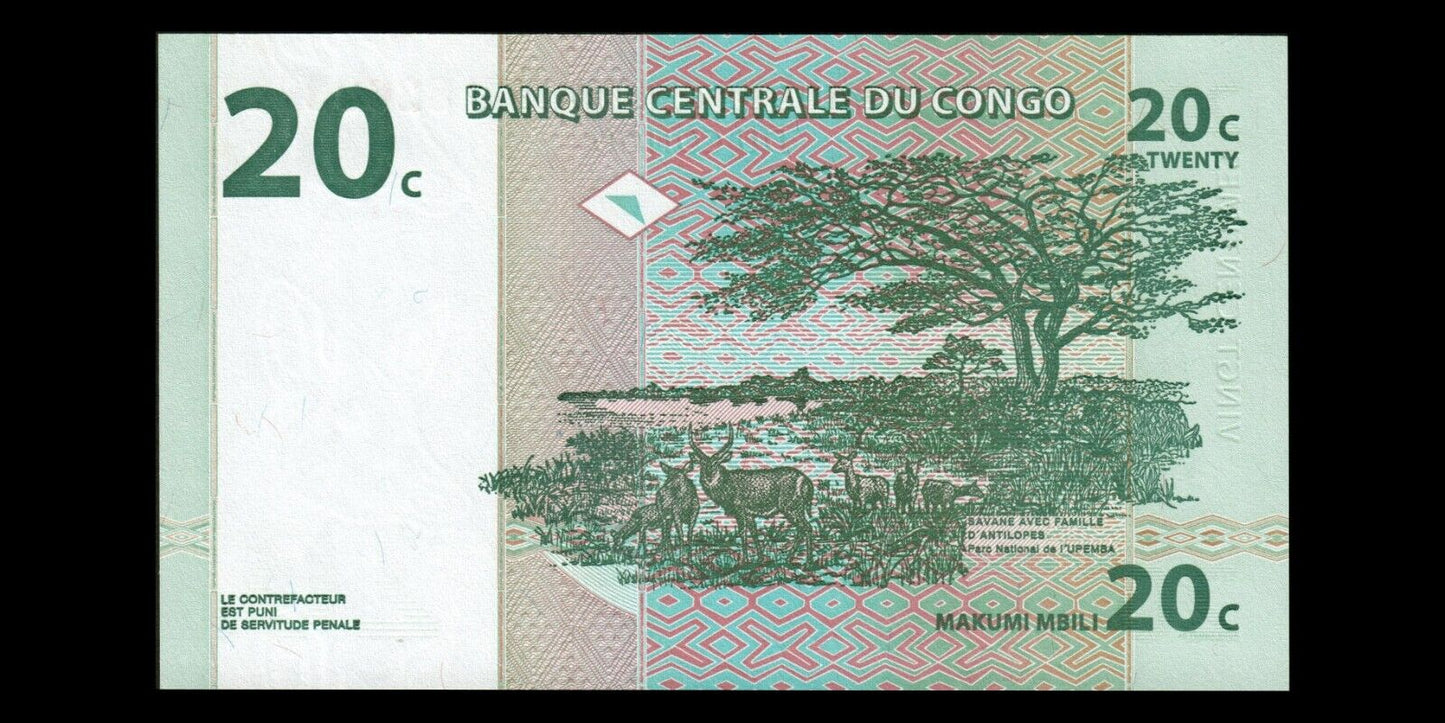CONGO (Republic) - 20 Centimes 1997 P.83a NEUF / UNC