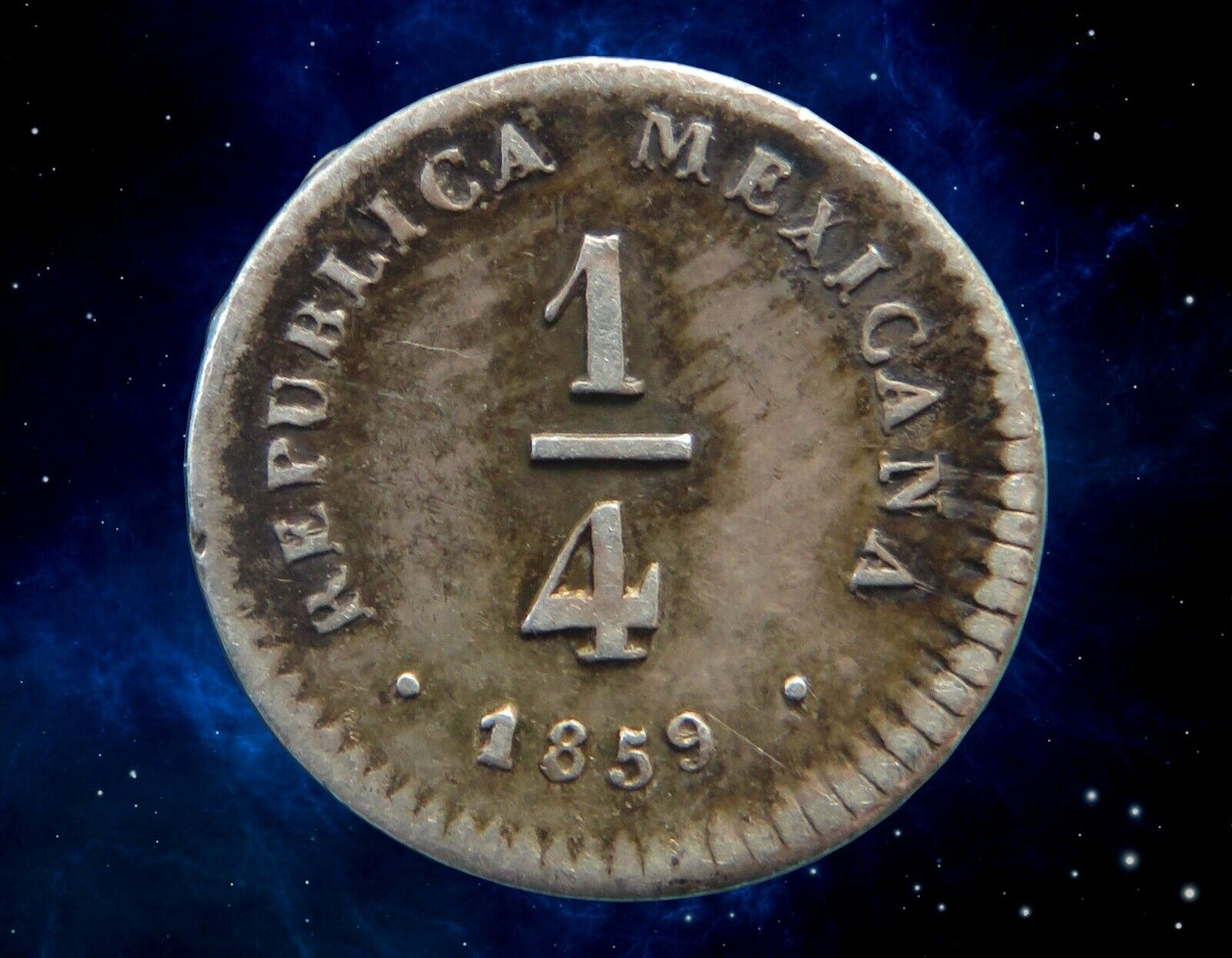 MEXIQUE - MEXICO - 1/4 Real 1859 Mexico KM.368.6