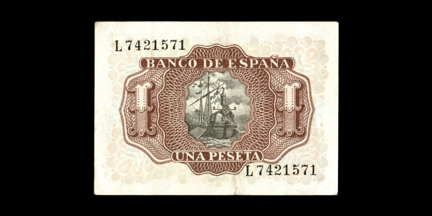 ESPAGNE - SPAIN - 1 Peseta 1953 P.144a TTB+ / VF+