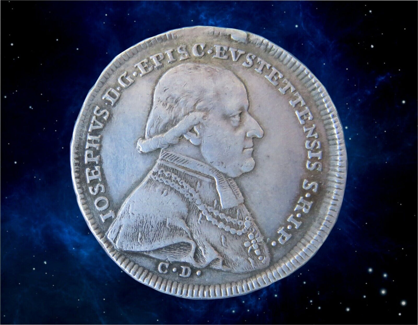 ALLEMAGNE - GERMANY- Évêché d'Eichstaedt -1/2 Thaler 1796 KM.96