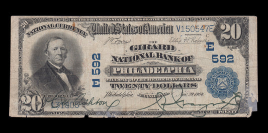 ÉTATS UNIS D'AMÉRIQUE - USA -  $20 Dollars Girard NB Philadelphia, Pennsylvania 1902 Fr. 650 Good