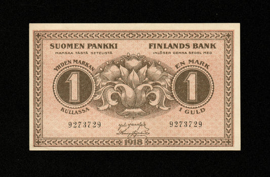 FINLANDE - FINLAND - 1 Markka 1918 Pick 35 pr.NEUF / UNC-