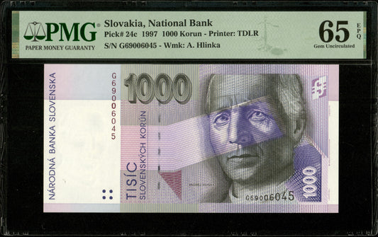 SLOVAQUIE - SLOVAKIA - 1000 Korun 1997 P.24c NEUF / PMG Gem Unc 65 EPQ