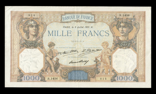 FRANCE - 1000 Francs Cérès et Mercure 1931 F.37.06, P.79b TTB / VF