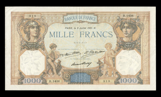 FRANCE - 1000 Francs Cérès et Mercure 1931 F.37.06, P.79b TTB / VF