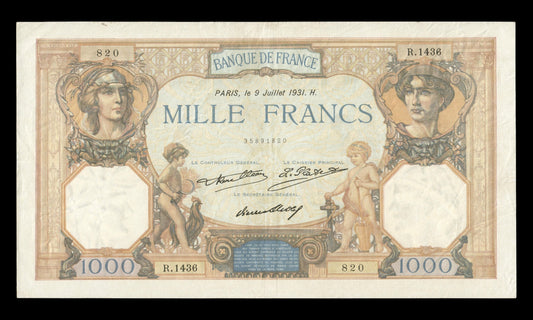 FRANCE - 1000 Francs Cérès et Mercure 1931 F.37.06, P.79b TTB / VF