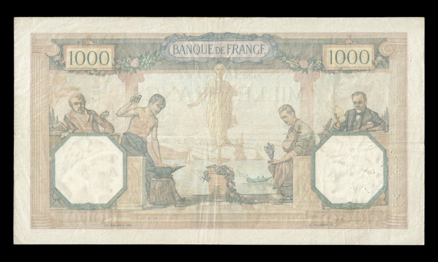 FRANCE - 1000 Francs Cérès et Mercure 1931 F.37.06, P.79b TB / Fine