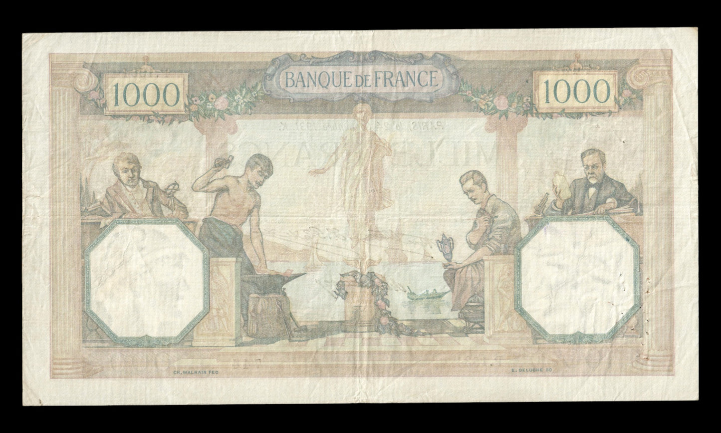 FRANCE - 1000 Francs Cérès et Mercure 1931 F.37.06, P.79b pr.TTB / VF-