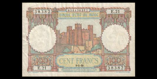 MAROC - MOROCCO - 100 Francs 1950 P.45 TTB / VF