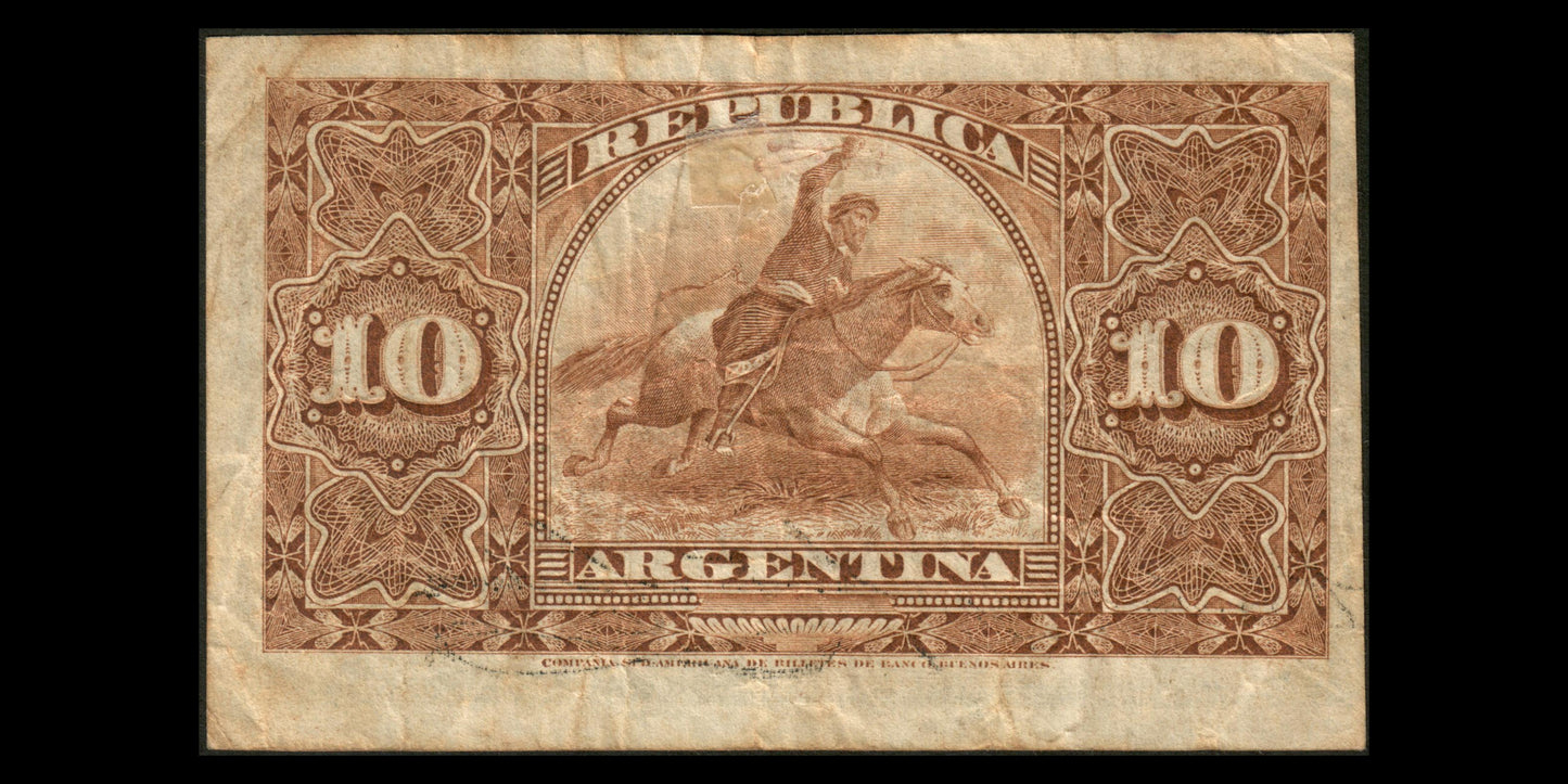 ARGENTINE - ARGENTINA - 10 Centavos 1892 P.214 TTB / VF