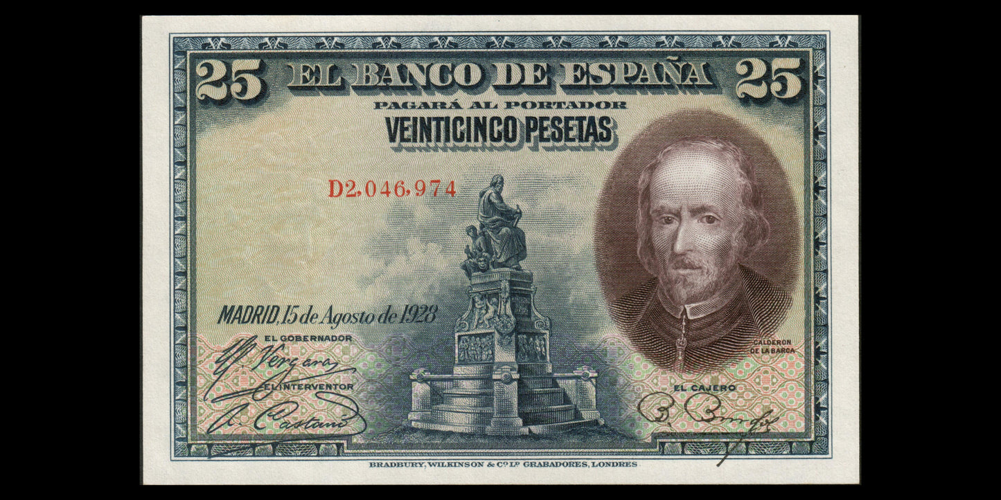 ESPAGNE - SPAIN - 25 Pesetas 1928 P.74b NEUF / UNC