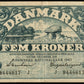 DANEMARK - DENMARK - 5 Kroner 1943 P.30i, Sieg 102 TB / Fine