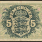 DANEMARK - DENMARK - 5 Kroner 1943 P.30i, Sieg 102 TB / Fine