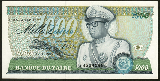 ZAÏRE - 1000 Zaïres 1985 P.31a NEUF / UNC