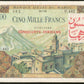 MAROC - MOROCCO - 50 Dirhams sur 5000 Francs 1953 (1959) P.51 TB / Fine