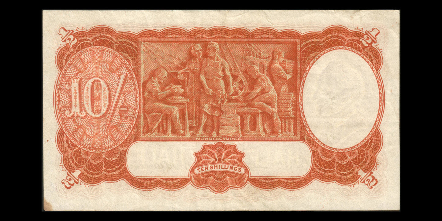 AUSTRALIE - Commonwealth of Australia, 10 Shillings (1942) P.25b Armitage & McFarlane TTB / VF