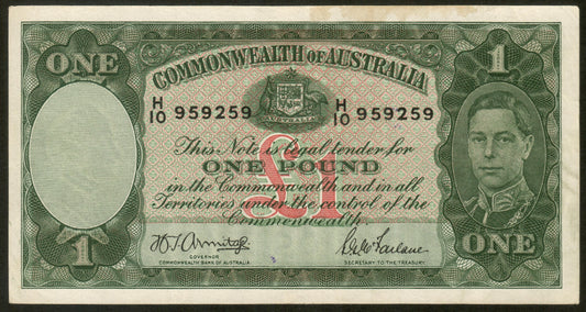 AUSTRALIE - Commonwealth of Australia, 1 Pound (1942) P.26b Armitage & McFarlane TTB / VF