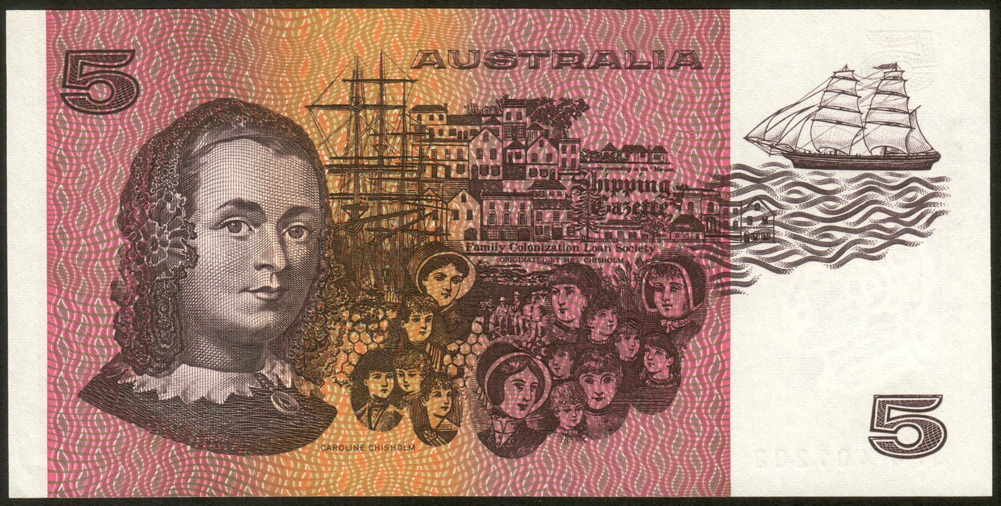 AUSTRALIE - AUSTRALIA - 5 Dollars (1990) P.44f Fraser & Higgins pr.NEUF / UNC-