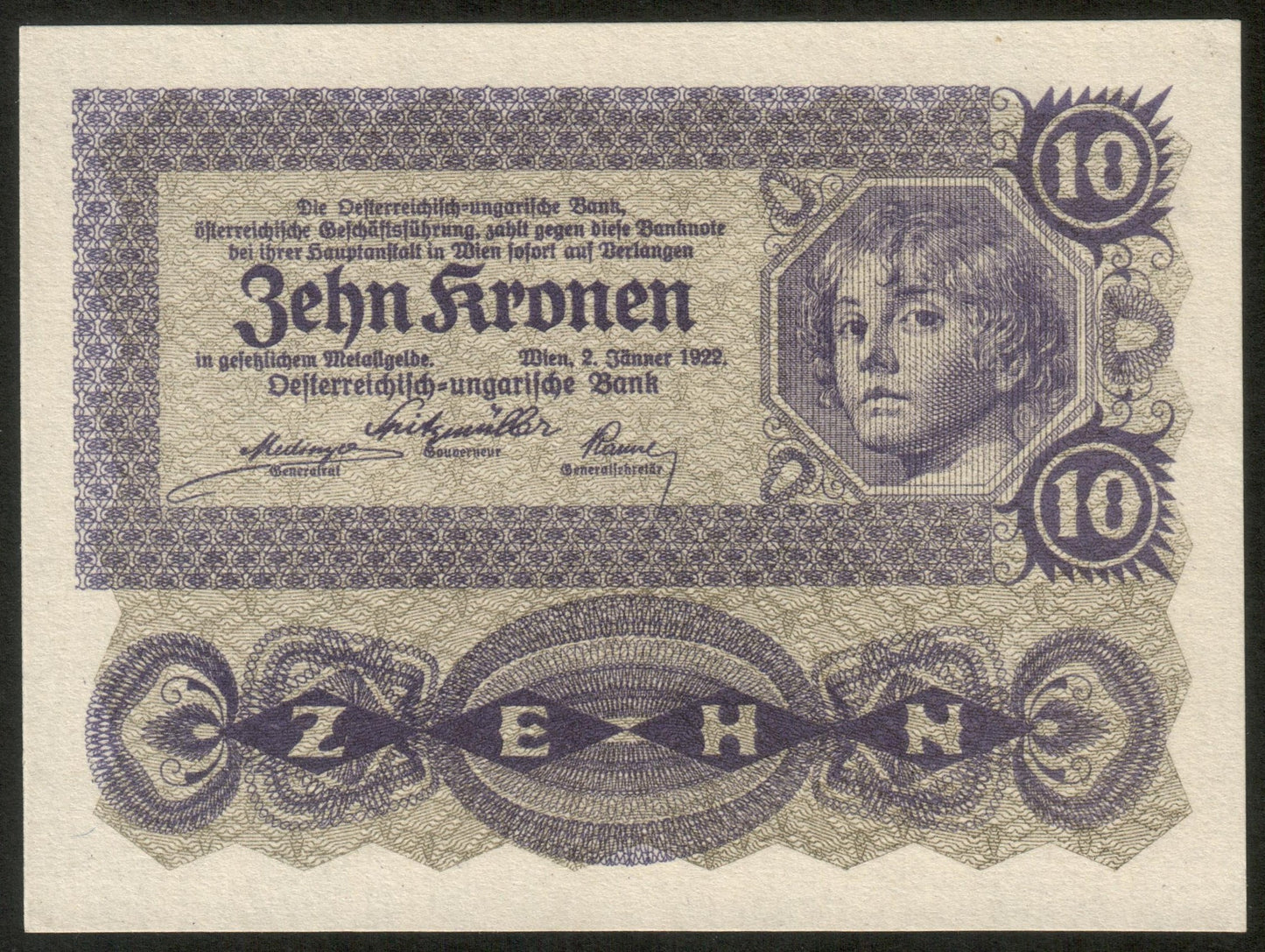 AUTRICHE - AUSTRIA - 10 Kronen 1922 P.75 NEUF / UNC