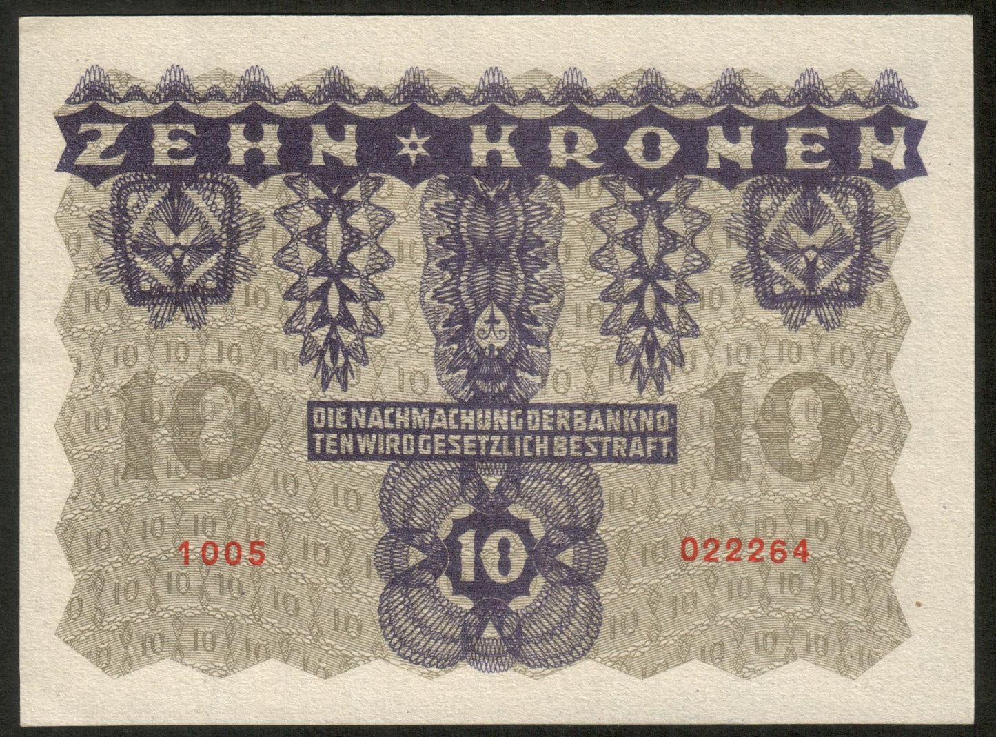 AUTRICHE - AUSTRIA - 10 Kronen 1922 P.75 NEUF / UNC