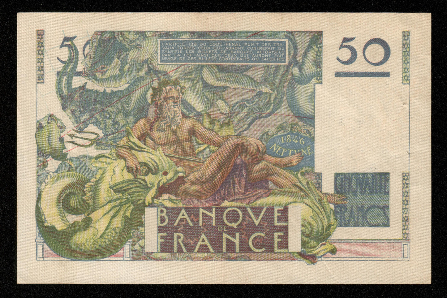 FRANCE - 50 Francs Le Verrier 1946 F.36 F.20.06, P.127a SUP / XF