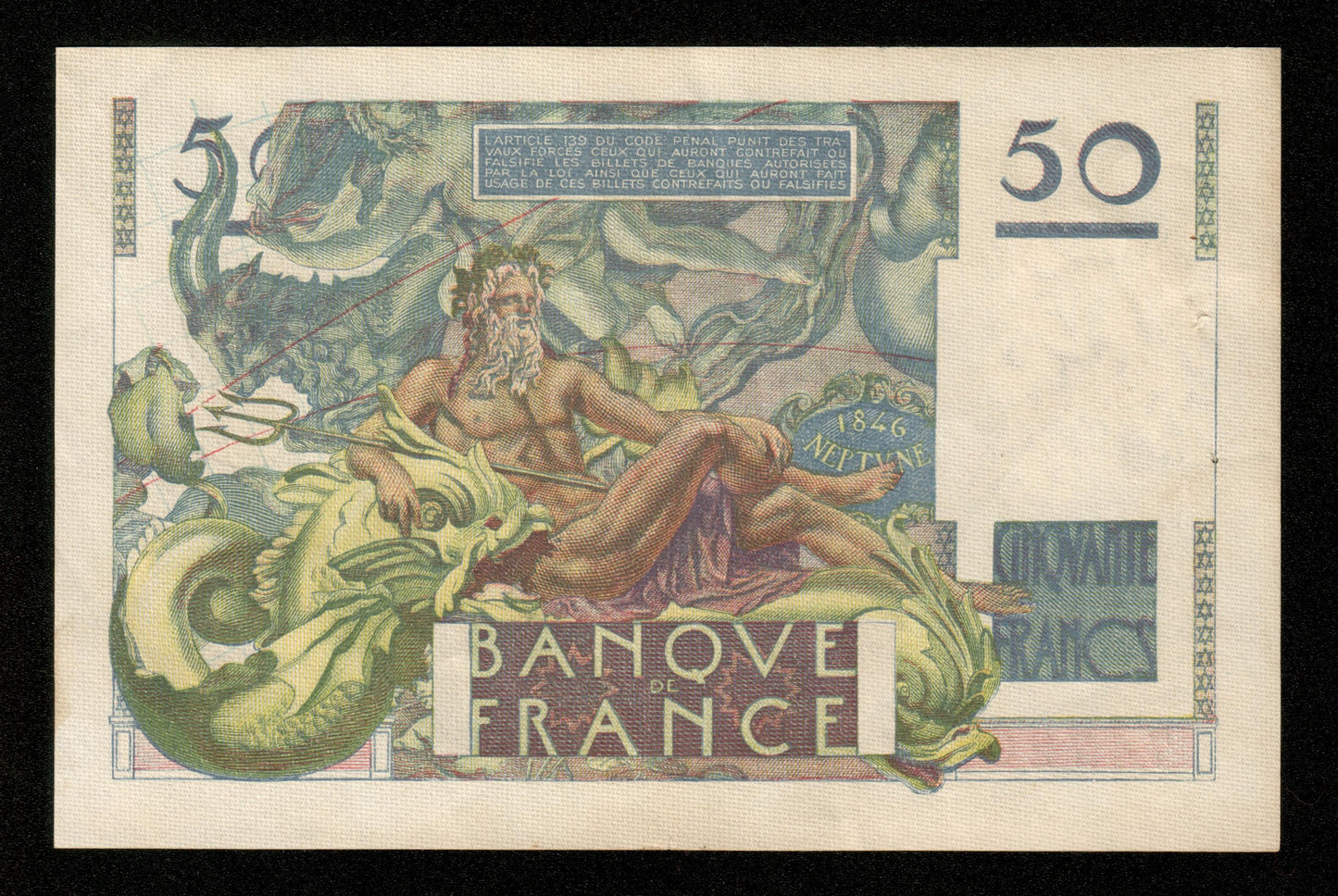 FRANCE - 50 Francs Le Verrier 1946 F.36 F.20.06, P.127a SUP / XF