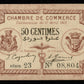 ALGÉRIE - ALGERIA - Chambre de Commerce Bougie Sétif, 50 Centimes 1915 JP.139.01 NEUF / UNC