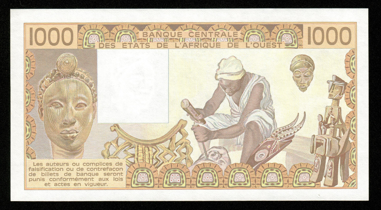 WEST AFRICAN STATES - SENEGAL - 1000 Francs 1990 P.707Kj SPL / AU