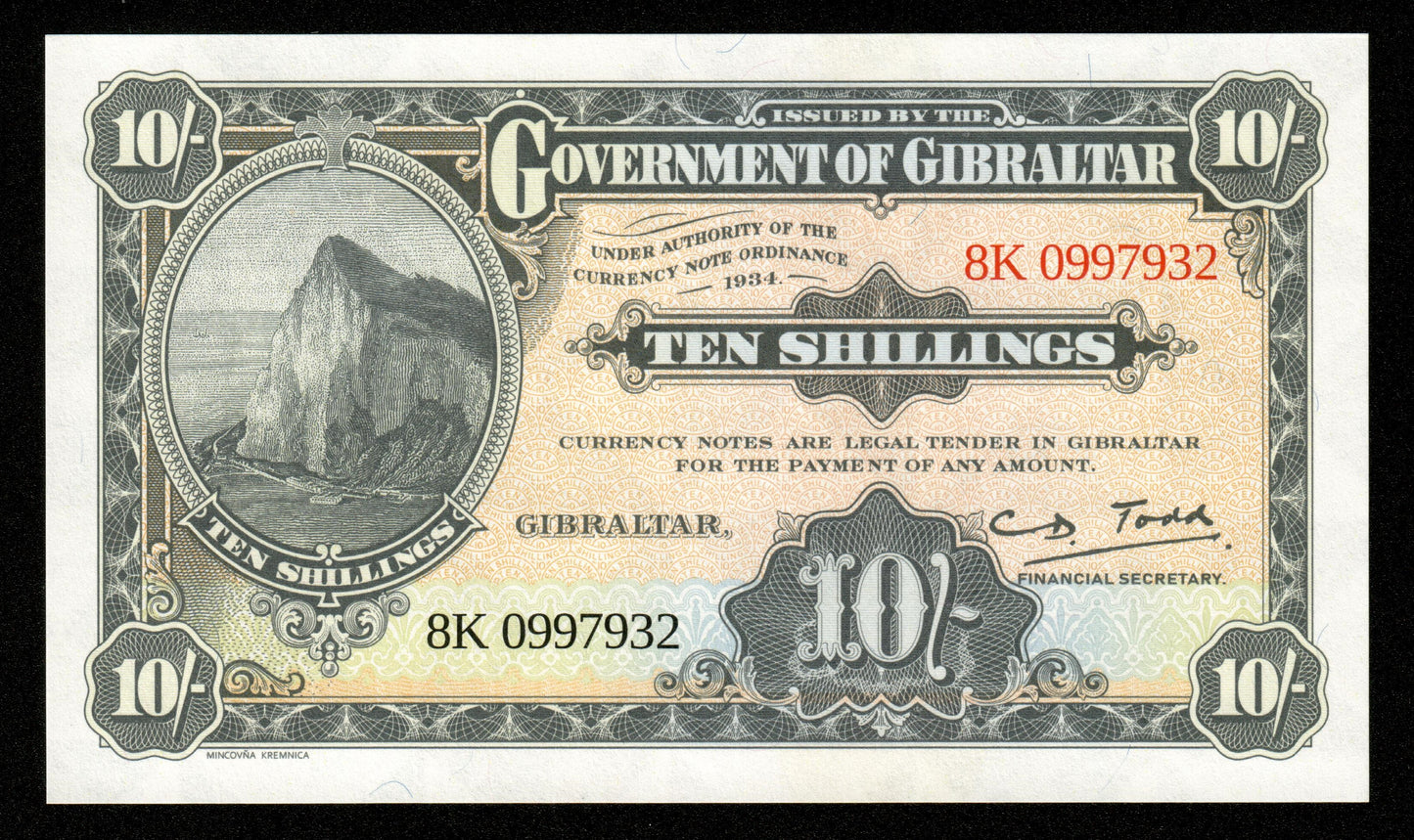 GIBRALTAR - 10 Shillings, Celebration of World Tourism in 2018 P.W41 NEUF / UNC