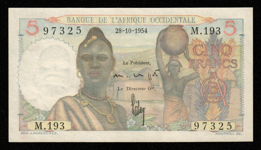 AFRIQUE OCCIDENTALE FRANÇAISE - FRENCH WEST AFRICA - 5 Francs 1954 P.36 NEUF / UNC