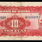 CHINE - Bank of China, 10 Yuan 1940 P.85b TTB / VF