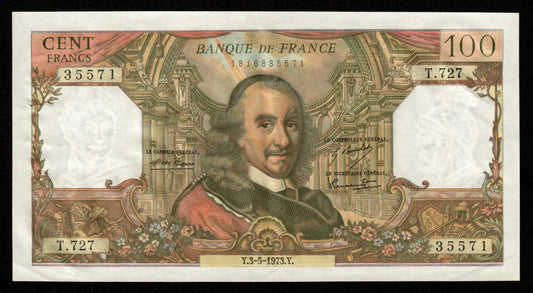 FRANCE - 100 Francs Corneille 1973 F.65.42, P.149d SUP+ / XF+