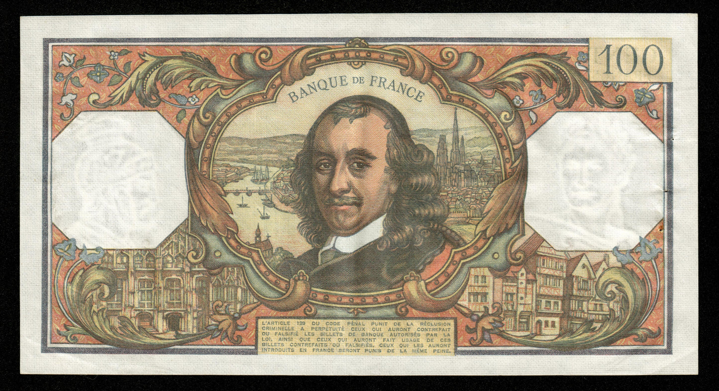 FRANCE - 100 Francs Corneille 1973 F.65.42, P.149d SUP+ / XF+