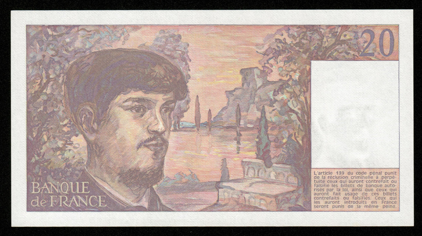 FRANCE - 20 Francs Debussy 1986 F.66.07, P.151a NEUF / UNC