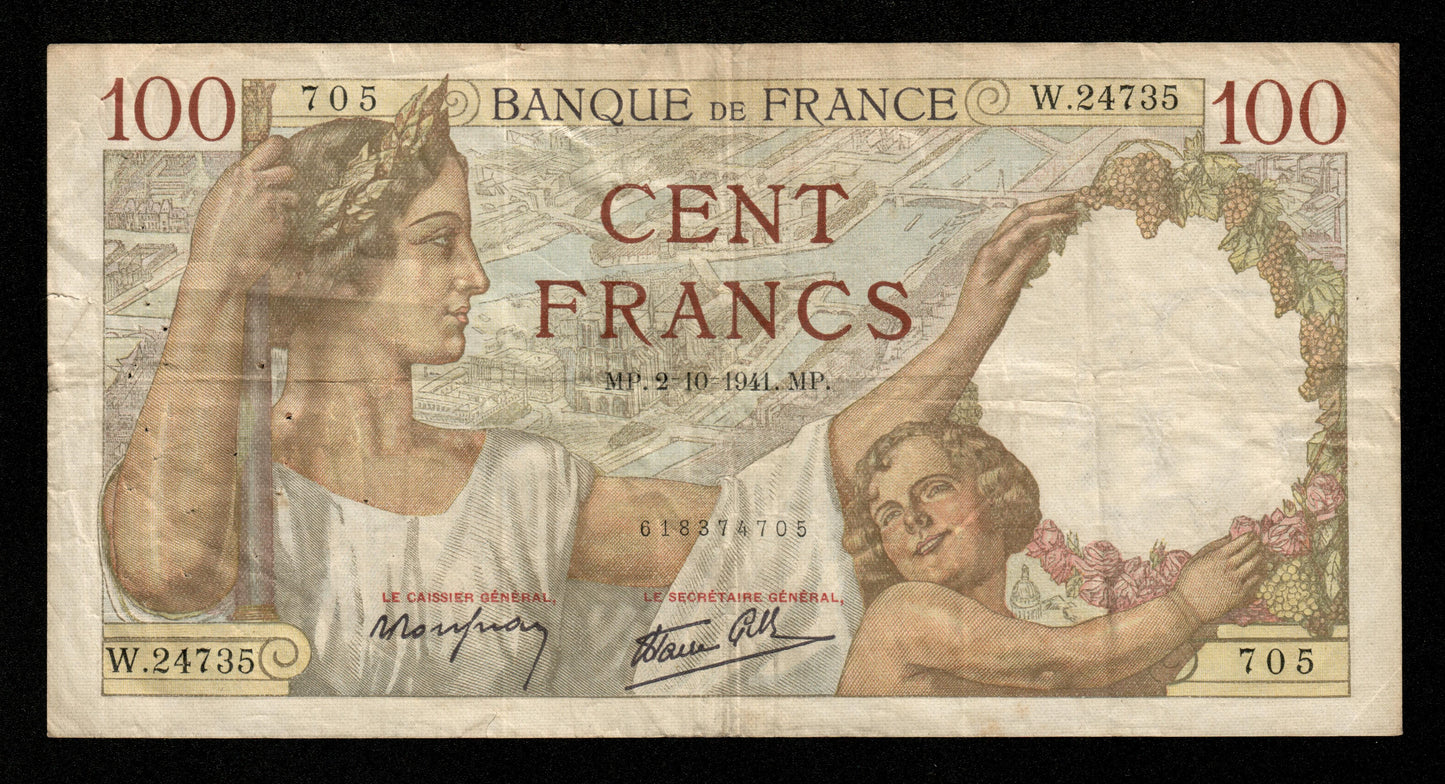 FRANCE - 100 Francs Sully 1941 F.26.58, P.94 TB / Fine