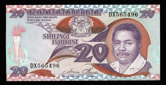 TANZANIE - TANZANIA - 20 Shilingi (1986) P.15 SPL / AU