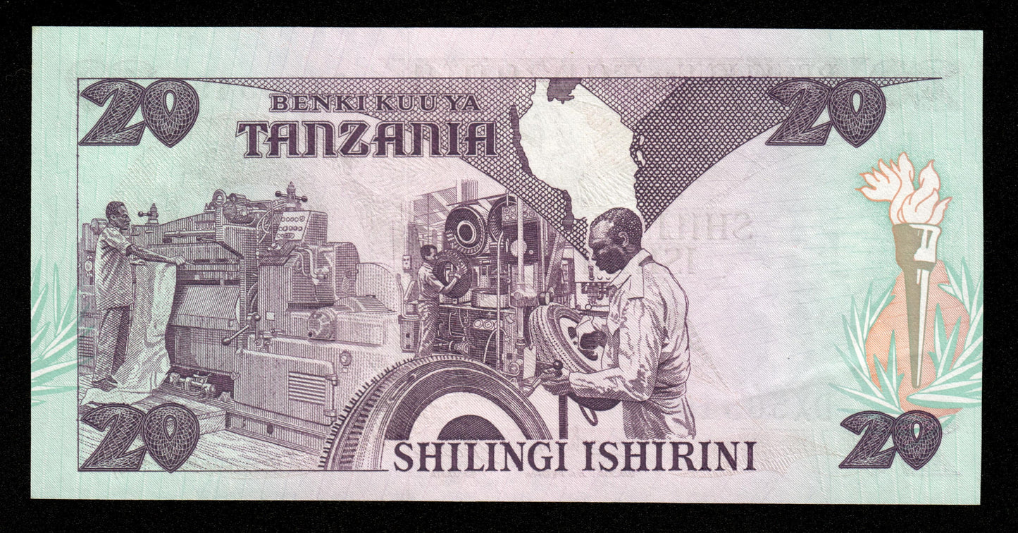 TANZANIE - TANZANIA - 20 Shilingi (1986) P.15 SPL / AU